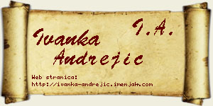 Ivanka Andrejić vizit kartica